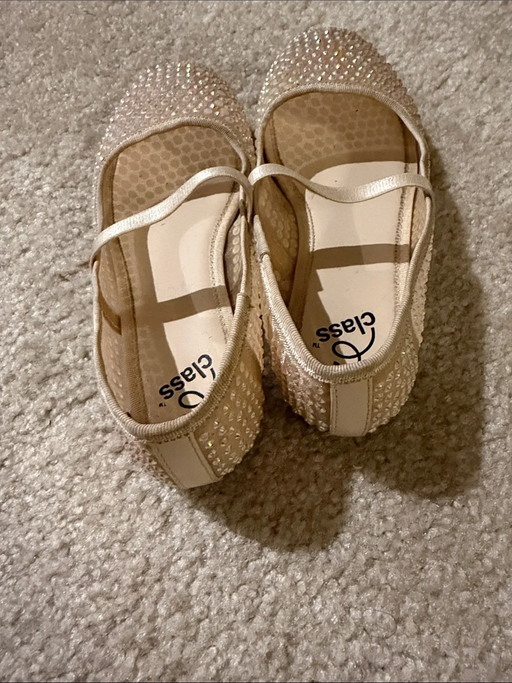 Girls' Dress Shoes - Sparkle & Satin Ivory/Pearl Tones target brands size 13